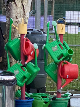 watering cans